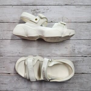 Sz 9 WMNS JORDAN Deja Sandal Sail Metallic Gold FN5036 100 - Pre-Owned